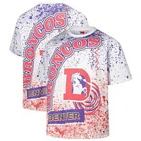 Men's Mitchell & Ness White Denver Broncos Big Tall Allover Print T-Shirt