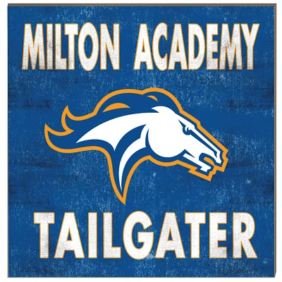 Milton Academy Mustangs 10" x 10" Team Color Tailgater Sign