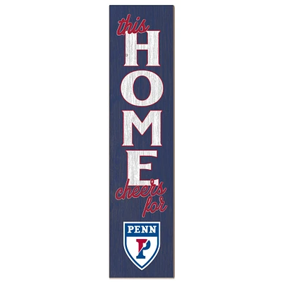 Pennsylvania Quakers 12" x 48" This Home Leaning Sign