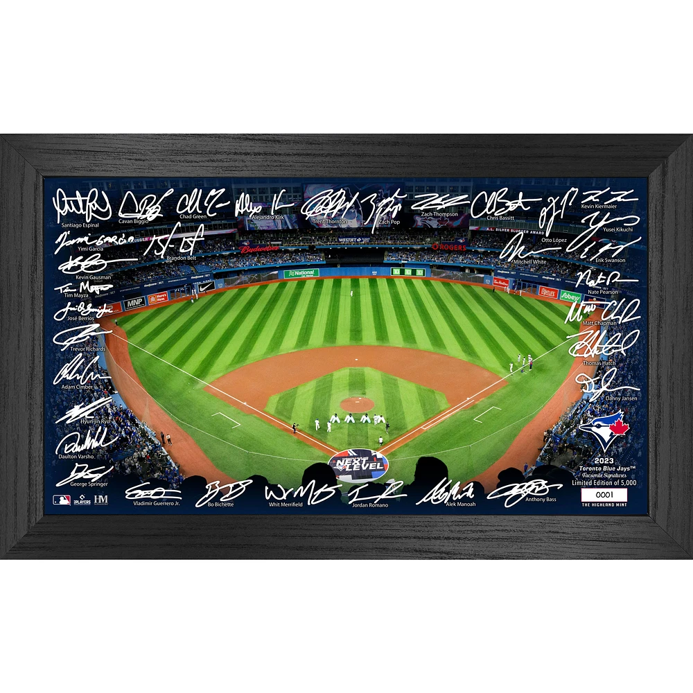 Highland Mint Toronto Blue Jays 12" x 20" Facsimile Signature Field Panoramic Framed Photo