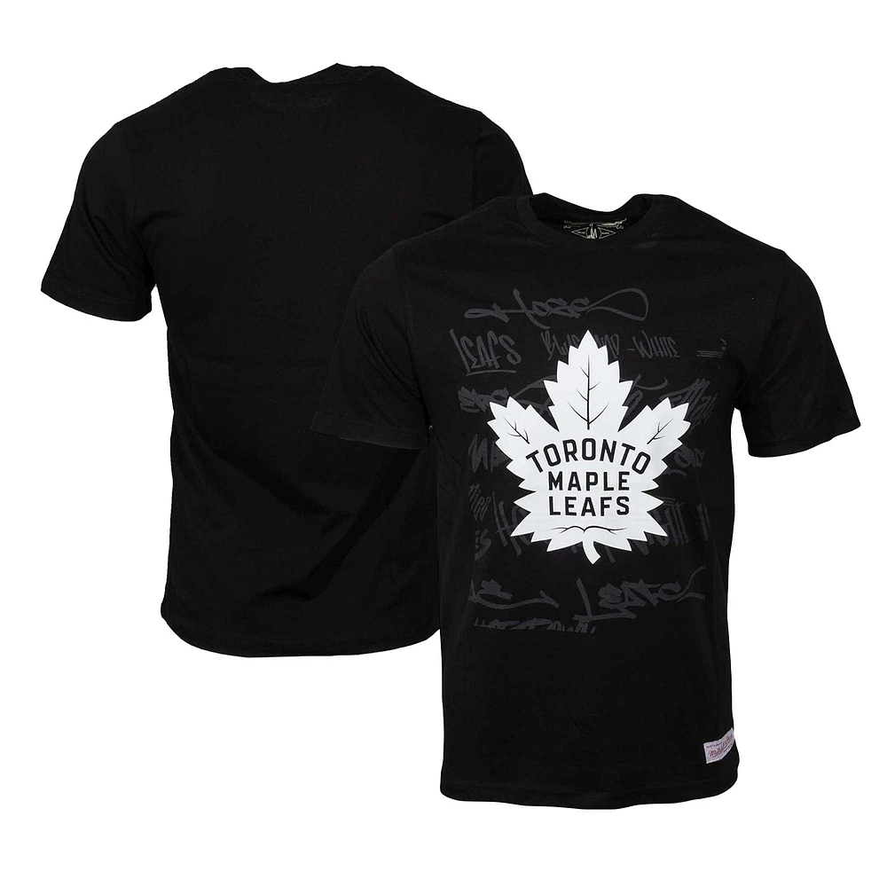 Unisex Mitchell & Ness Black Toronto Maple Leafs Meaningful Words T-Shirt