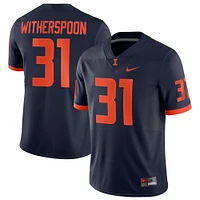 Men's Nike Devon Witherspoon Navy Illinois Fighting Illini Replica Jersey