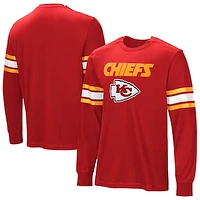 Men's  Red Kansas City Chiefs Hands Off Long Sleeve Adaptive T-Shirt