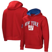 Men's  Red New York Giants Linebacker Adaptive Pullover Hoodie