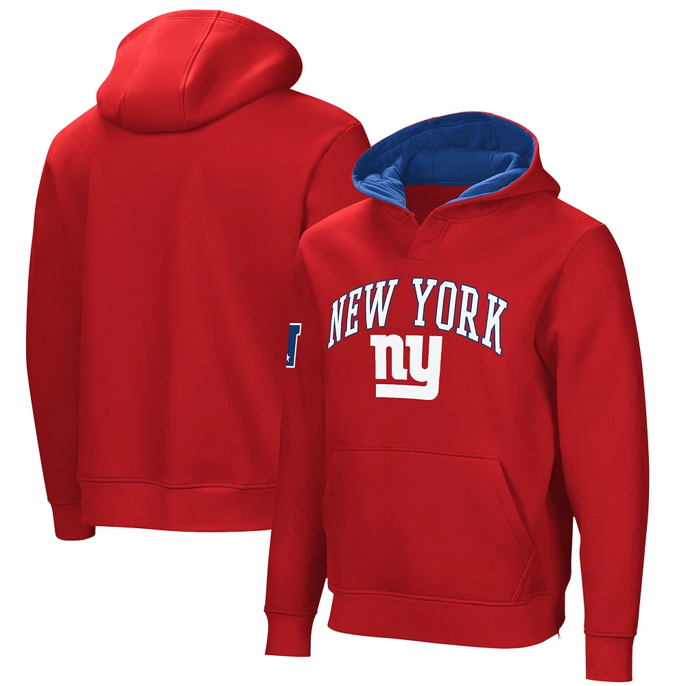 Men's  Red New York Giants Linebacker Adaptive Pullover Hoodie