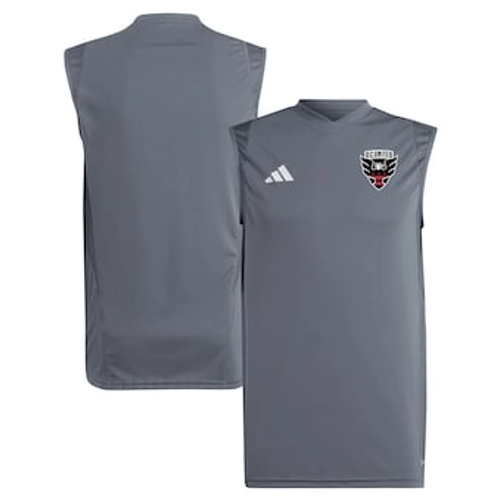 Men's adidas Gray D.C. United 2024 Sleeveless Training Jersey