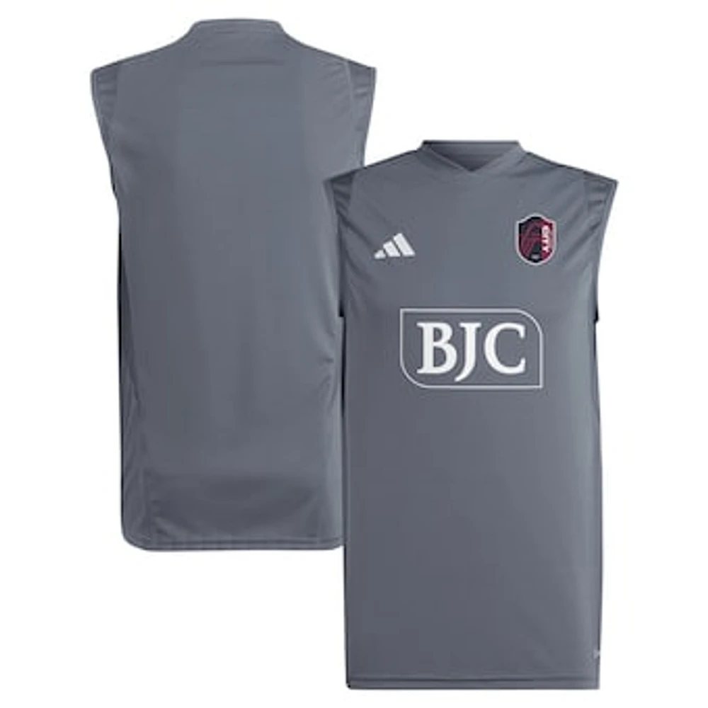 Men's adidas Gray St. Louis City SC 2024 Sleeveless Training Jersey