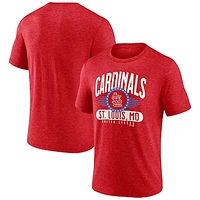 Men's Heather Red St. Louis Cardinals Badge of Honor Tri-Blend T-Shirt