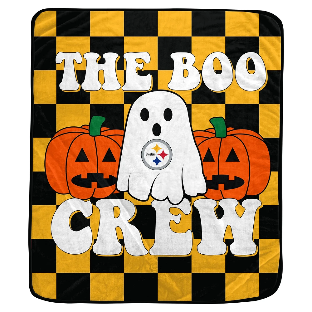 Pittsburgh Steelers 50" x 60" Boo Crew Flannel Fleece Blanket