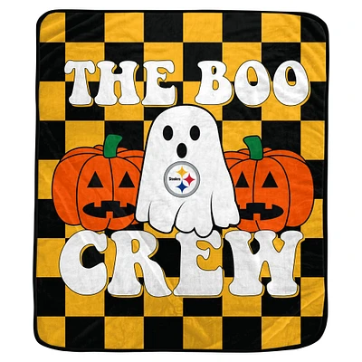 Pittsburgh Steelers 50" x 60" Boo Crew Flannel Fleece Blanket