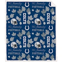 Pegasus Indianapolis Colts 60" x 70" Fall, Family & Football Flannel Fleece Sherpa Blanket