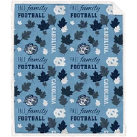 Pegasus North Carolina Tar Heels 60" x 70" Fall, Family & Football Flannel Fleece Sherpa Blanket