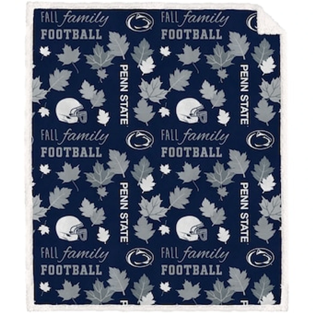 Pegasus Penn State Nittany Lions 60" x 70" Fall, Family & Football Flannel Fleece Sherpa Blanket