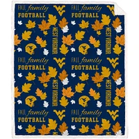 Pegasus West Virginia Mountaineers 60" x 70" Fall, Family & Football Flannel Fleece Sherpa Blanket