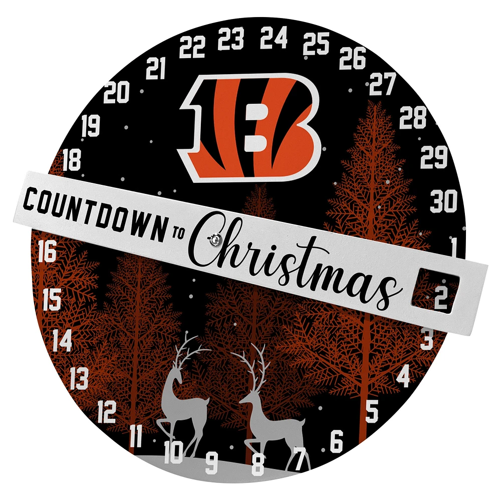 Pegasus Cincinnati Bengals Countdown to Christmas Wall Sign