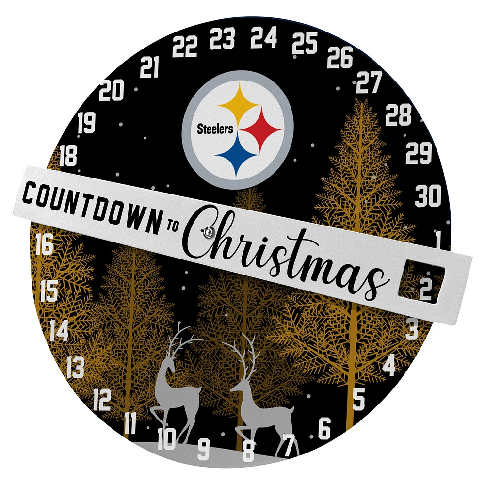 Pegasus Pittsburgh Steelers Countdown to Christmas Wall Sign