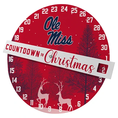 Pegasus Ole Miss Rebels Countdown to Christmas Wall Sign