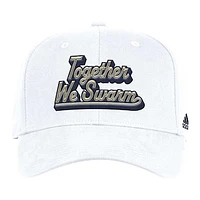 Men's adidas White Georgia Tech Yellow Jackets Chant Flex Hat