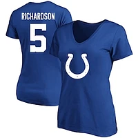 Women's Anthony Richardson Royal Indianapolis Colts Plus Fair Catch Name & Number V-Neck T-Shirt