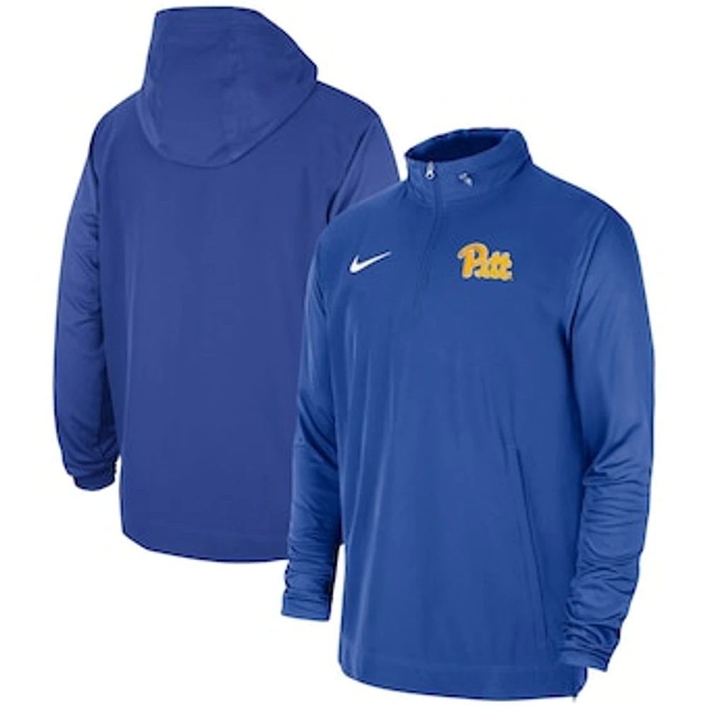 Men's Nike Royal Pitt Panthers 2023 Coach Hoodie Half-Zip Jacket