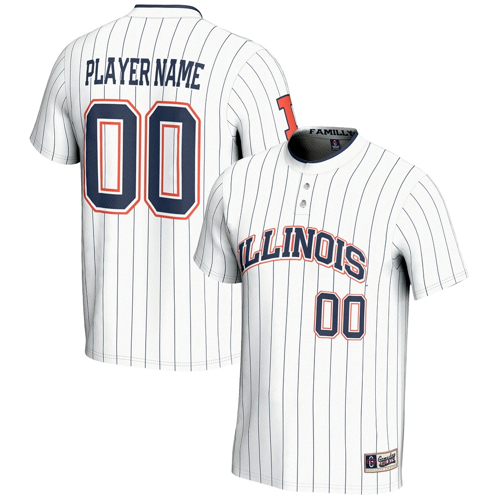 Unisex GameDay Greats White Illinois Fighting Illini NIL Pick-A-Player Lightweight Softball Jersey
