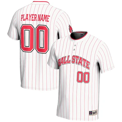 Unisex GameDay Greats  White Ball State Cardinals NIL Pick-A-Player Lightweight Softball Jersey