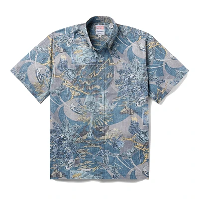 Men's Reyn Spooner Light Blue Marvel  Classic Button-Down Shirt