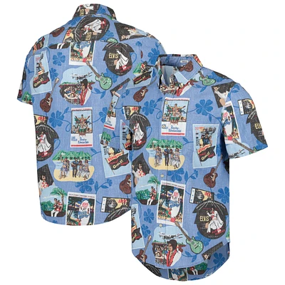 Men's Reyn Spooner Blue Elvis Presley Hawaii Tailored Button-Down Shirt