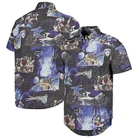Men's Reyn Spooner Black Guardians of the Galaxy  Tailored Button-Down Shirt