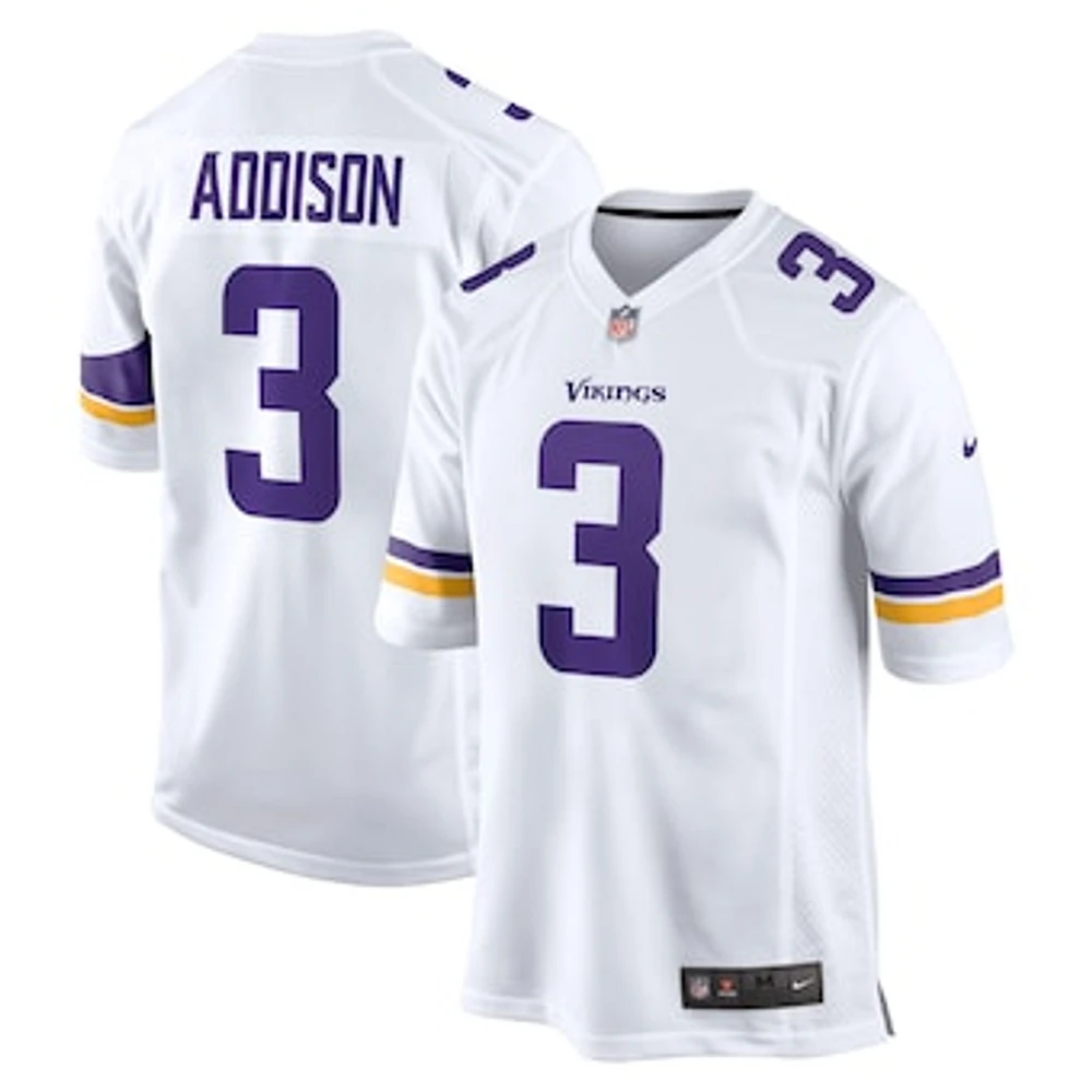 Men's Nike Jordan Addison White Minnesota Vikings Away Game Jersey