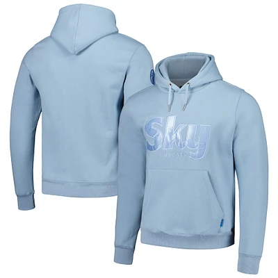 Unisex Sky Blue Chicago Satin Stitch Tonal Pullover Hoodie