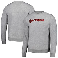 Unisex Kur8ted Heather Gray Las Vegas Aces Satin Stitch Core Pullover Sweatshirt