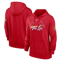 Women's Nike Red St. Louis Cardinals 2024 City Connect Authentic Collection Practice Performance Pullover Hoodie