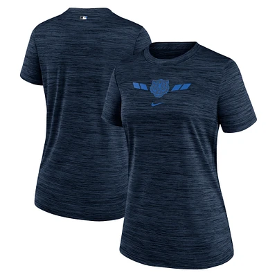 Women's Nike  Navy Detroit Tigers 2024 City Connect Authentic Collection Practice Velocity Performance T-Shirt