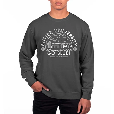 Men's Uscape Apparel  Black Butler Bulldogs Pigment Dyed Fleece Sweatshirt