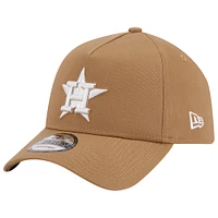 Men's New Era Khaki Houston Astros A-Frame 9FORTY Adjustable Hat