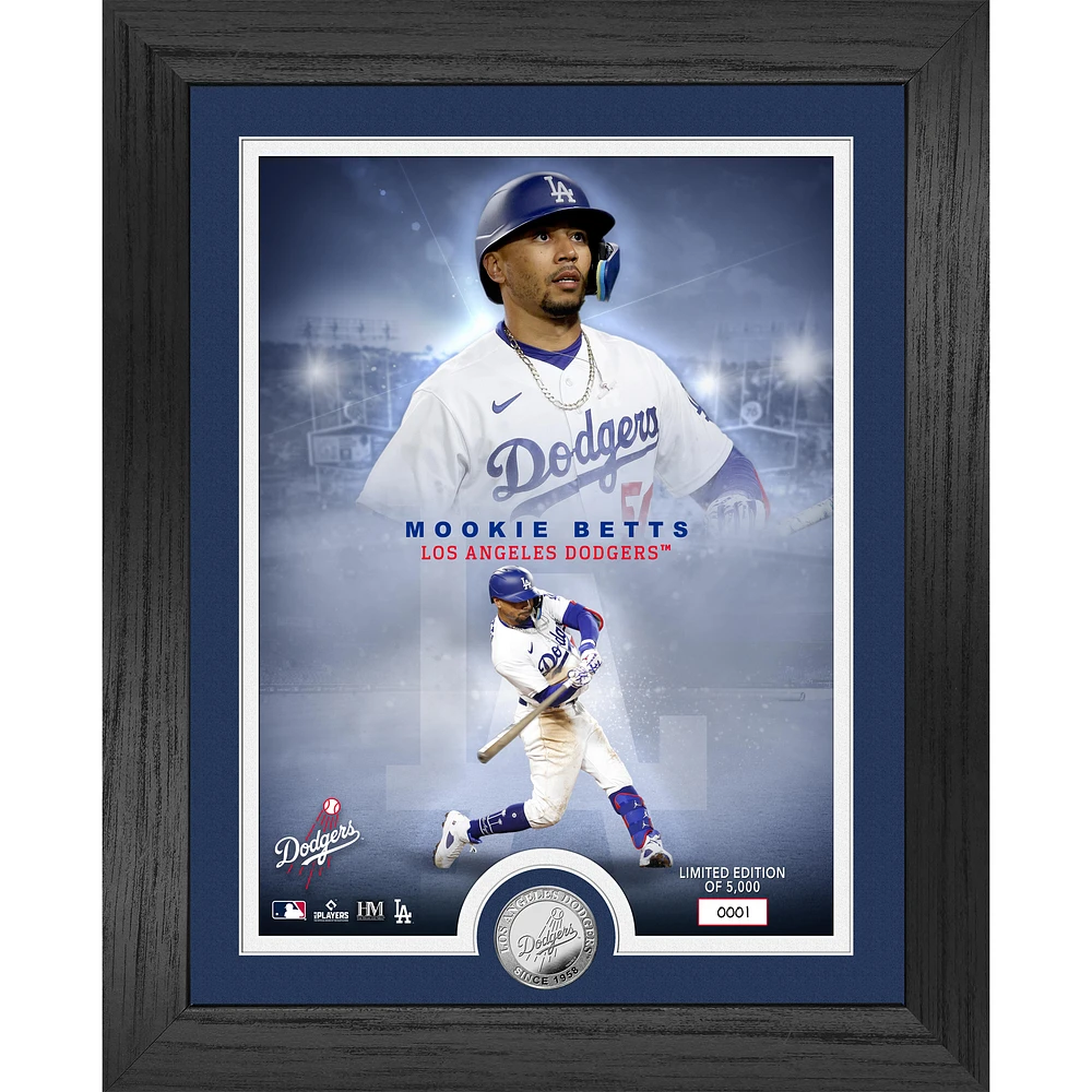 Highland Mint Mookie Betts Los Angeles Dodgers 13" x 16" Silver Coin Photo Mint