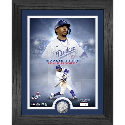 Highland Mint Mookie Betts Los Angeles Dodgers  13" x 16" Silver Coin Photo Mint