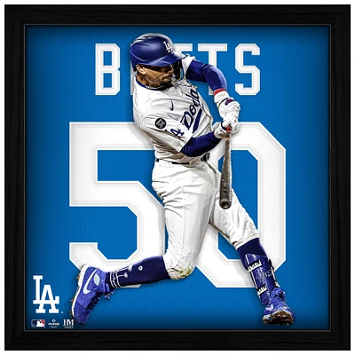 Highland Mint Mookie Betts Los Angeles Dodgers  13'' x 13'' Impact Jersey Framed Photo