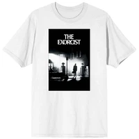 Unisex White The Exorcist Movie Poster Soft Hand T-Shirt