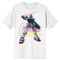 Unisex White Gundam Mobile Suit T-Shirt