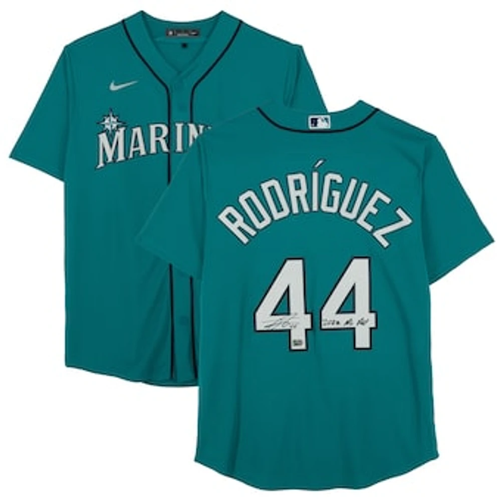 Julio Rodriguez Seattle Mariners Autographed Green Nike Replica Jersey with ''2022 AL ROY'' Inscription