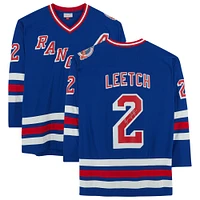 Brian Leetch New York Rangers Autographed Blue Mitchell & Ness Replica Jersey