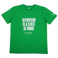 Unisex Green The Olympic Collection - Pierre de Coubertin Quote T-Shirt