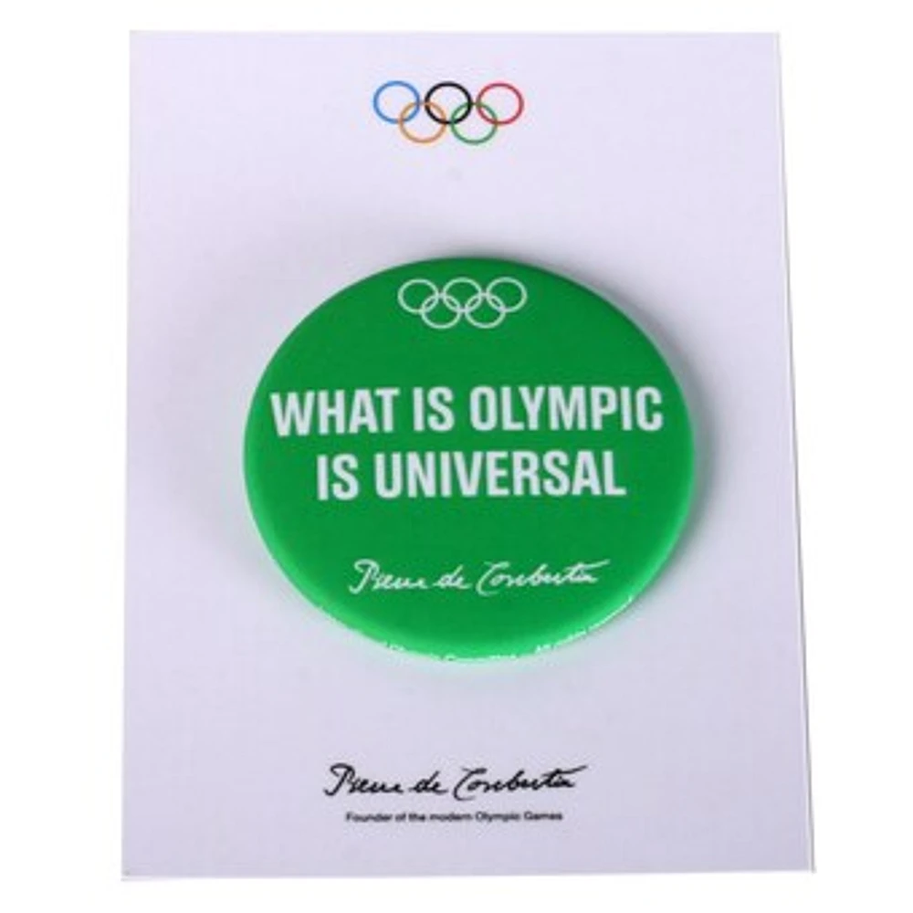 Green The Olympic Collection - Pierre de Coubertin Quote Magnet