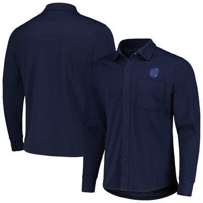 Men's Antigua Navy St. Louis City SC Streamer Diamond Button-Up Shacket