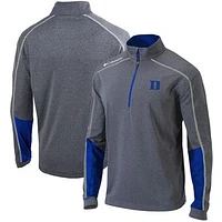 Men's Columbia  Gray/Royal Duke Blue Devils Omni-Wick Shotgun 2.0 Quarter-Zip Pullover Top