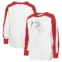 Women's '47 White Georgia Bulldogs Premier Caribou Raglan Long Sleeve T-Shirt