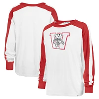 Women's '47 White Wisconsin Badgers Premier Caribou Long Sleeve T-Shirt