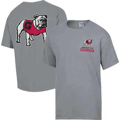 Men's Comfort Wash Graphite Georgia Bulldogs Vintage Logo T-Shirt